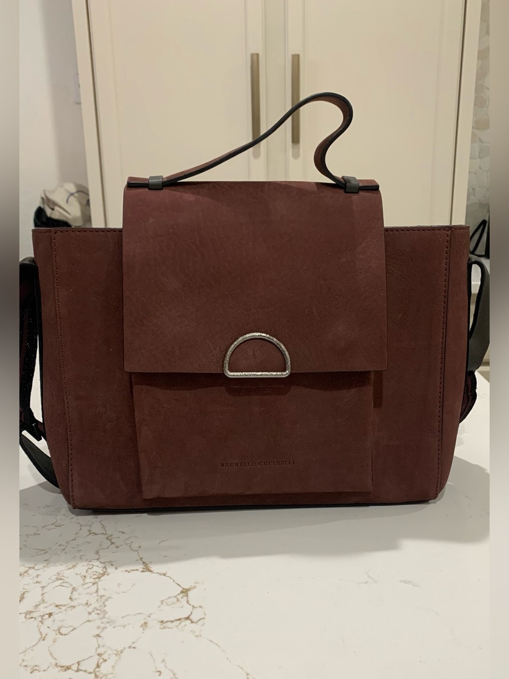 Brunello Cucinelli Cross Body Vinho Bag